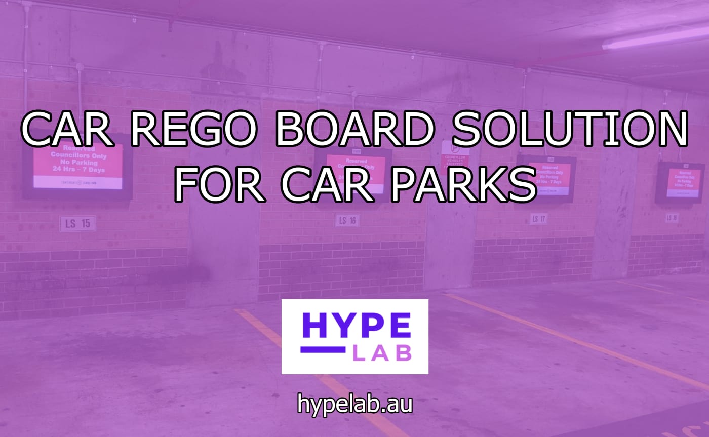 Hype Lab CAR REGO BOARD SOLUTION FOR CAR PARKS