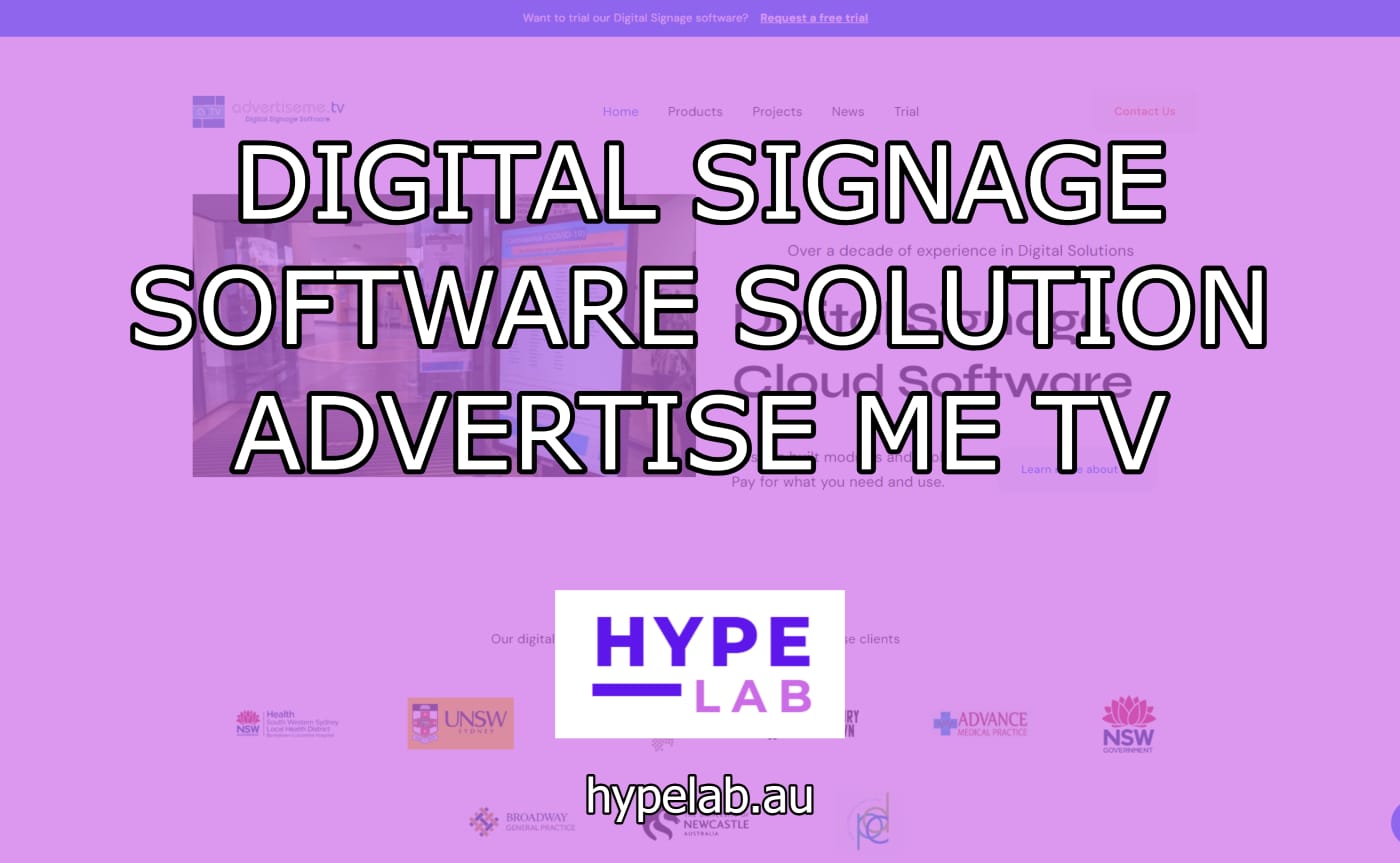 Hype Lab DIGITAL SIGNAGE SOFTWARE SOLUTION ADVERTISE ME TV