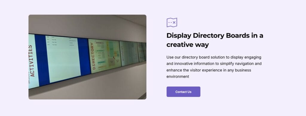 Hype Lab Directory Board Digital Signage Solution Directory Display Directory boards