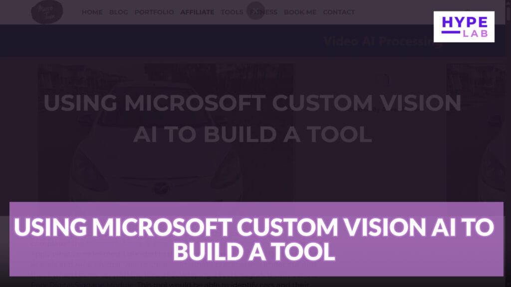 Marco Tran using Microsoft Custom Vision AI to build a tool