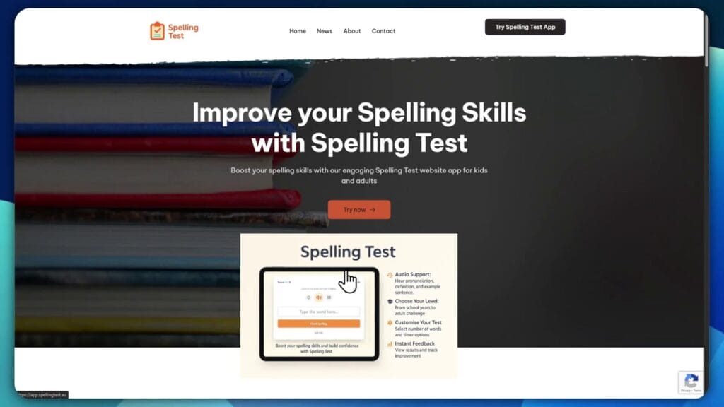 REVIEW AND TESTING SPELLING TEST APP WEBSITE 0 00 00