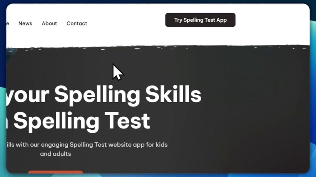 REVIEW AND TESTING SPELLING TEST APP WEBSITE 0 00 41